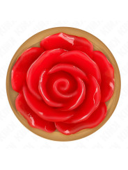 PLUG ANAL METÁLICO ROSA CON ROSA ROJA - KINK DE LA MARCA KINK PLEASURE PLUGS