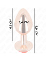 PLUG ANAL METÁLICO ROSA CON ROSA ROJA - KINK DE LA MARCA KINK PLEASURE PLUGS
