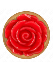 PLUG ANAL METÁLICO ROSA CON ROSA ROJA - KINK DE LA MARCA KINK PLEASURE PLUGS