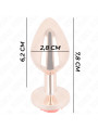 PLUG ANAL METÁLICO ROSA CON ROSA ROJA - KINK DE LA MARCA KINK PLEASURE PLUGS