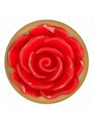 PLUG ANAL METÁLICO ROSA CON ROSA ROJA - KINK DE LA MARCA KINK PLEASURE PLUGS