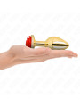 PLUG ANAL METÁLICO CON ROSA ROJA - TALLA L DE LA MARCA KINK PLEASURE PLUGS
