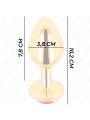 PLUG ANAL METÁLICO CON ROSA ROJA - TALLA L DE LA MARCA KINK PLEASURE PLUGS