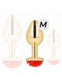 PLUG ANAL METÁLICO CON ROSA ROJA - TALLA M DE LA MARCA KINK PLEASURE PLUGS