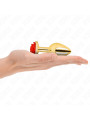 PLUG ANAL METÁLICO CON ROSA ROJA - TALLA M DE LA MARCA KINK PLEASURE PLUGS