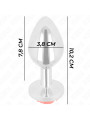 PLUG ANAL METÁLICO CON ROSA ROJA - TALLA L DE LA MARCA KINK PLEASURE PLUGS