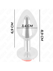 PLUG ANAL METÁLICO CON ROSA ROJA - TALLA M DE LA MARCA KINK PLEASURE PLUGS
