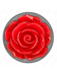 PLUG ANAL METÁLICO CON ROSA ROJA - TALLA M DE LA MARCA KINK PLEASURE PLUGS
