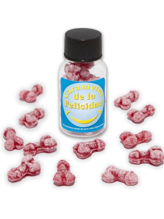 CARAMELOS FORMA PENE SABOR FRESA Y CEREZA - 12 UNIDADES DE LA MARCA DIABLO PICANTE
