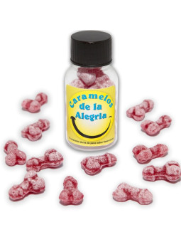 CARAMELOS PICANTES FORMA PENE SABOR FRESA Y CEREZA DE LA MARCA DIABLO PICANTE