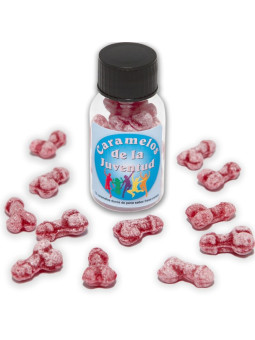 CARAMELOS EN FORMA DE PENE SABOR FRESA Y CEREZA DE LA MARCA DIABLO PICANTE