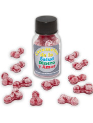 CARAMELOS PICANTES FORMA PENE SABOR FRESA Y CEREZA DE LA MARCA DIABLO PICANTE
