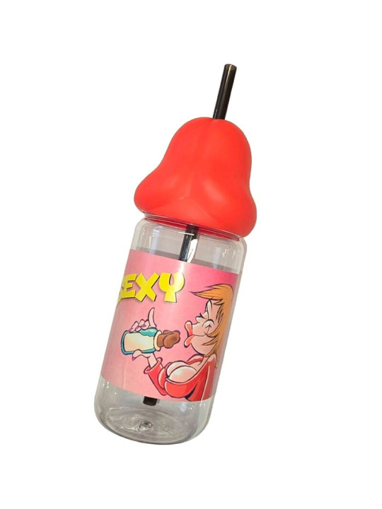 BIBERÓN PENE ROJO 360 ML - REGALO DIVERTIDO PARA FIESTAS DE LA MARCA DIABLO PICANTE