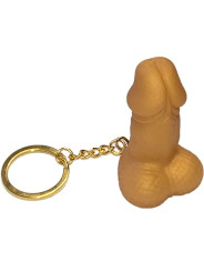 LLAVERO PENE DORADO PARA DESPEDIDAS DE SOLTERO DE LA MARCA DIABLO PICANTE
