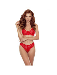 SET LENCERÍA DENELIA ROJO PASSION TANGA + TOP S/M DE LA MARCA PASSION WOMAN SETS