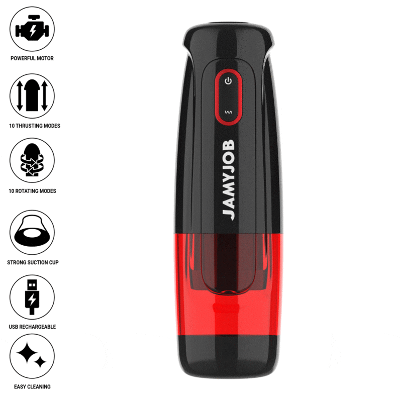 MASTURBADOR AUTOMÁTICO STORM 10 MODOS SUCCIÓN Y EMPUJE DE LA MARCA JAMYJOB