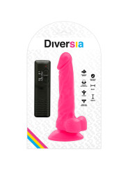 DILDO VIBRADOR FLEXIBLE ROSA 18 CM CON VENTOSA Y CONTROL REMOTO DE LA MARCA DIVERSIA