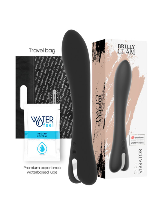 VIBRADOR RYAN SILICONA 10 MODOS WATCHME COMPATIBLE DE LA MARCA BRILLY GLAM