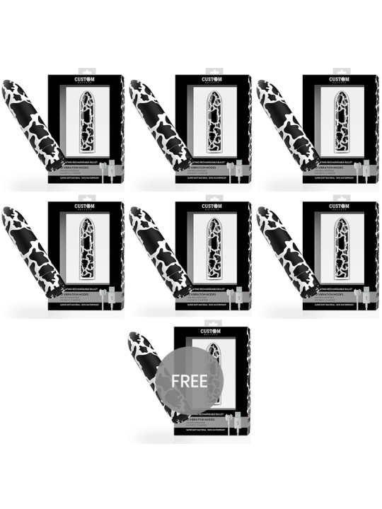 BALA VIBRADORA RECARGABLE 10 MODOS - PACK 6 + 1 GRATIS DE LA MARCA CUSTOM BULLETS
