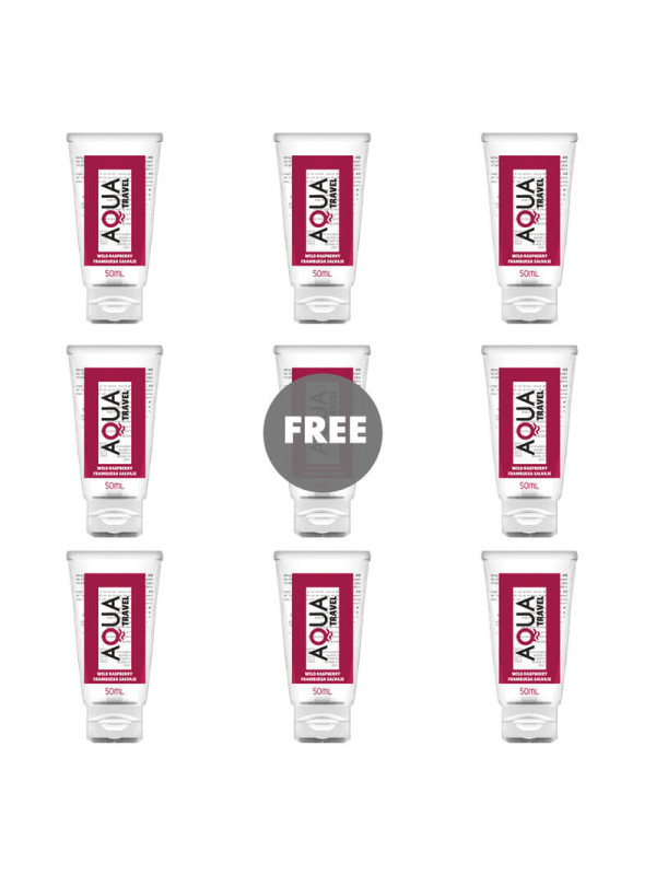 LUBRICANTE BASE AGUA SABOR FRAMBUESA TRAVEL 50 ML DE LA MARCA AQUA TRAVEL