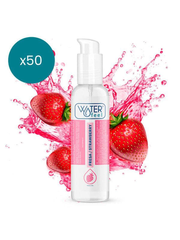 LUBRICANTE BASE AGUA FRESA 175 ML - PACK 50 UNIDADES DE LA MARCA WATERFEEL