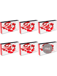KIT BDSM ROJO EXPERIENCE - 8 PIEZAS BONDAGE Y SUMISIÓN DE LA MARCA EXPERIENCE