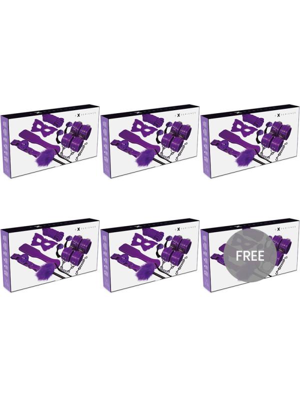 KIT BDSM EXPERIENCE PURPLE - 8 PIEZAS BONDAGE LILA DE LA MARCA EXPERIENCE