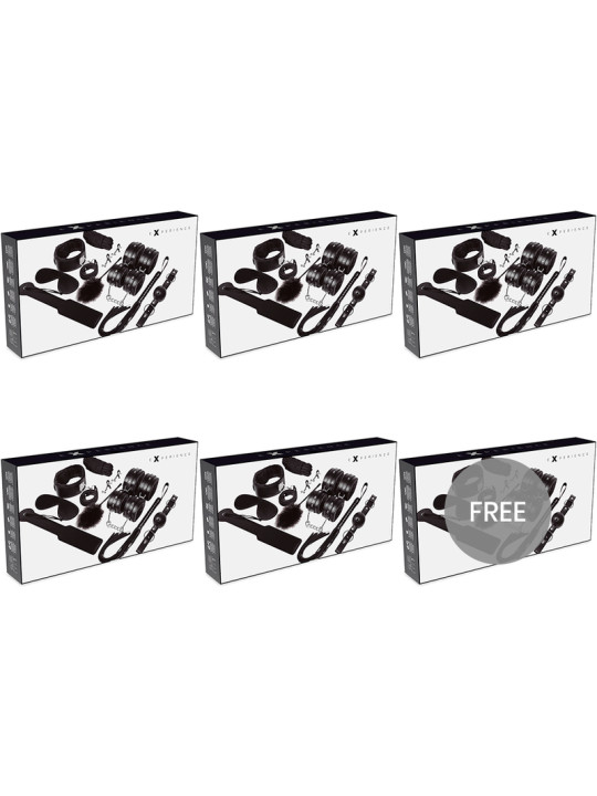 KIT BDSM EXPERIENCE BLACK - 11 PIEZAS BONDAGE SEGURO DE LA MARCA EXPERIENCE