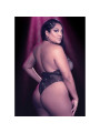 BODY SEXY EN V PROFUNDO CON PEDRERÍA TALLA GRANDE DE LA MARCA CALEXOTICS