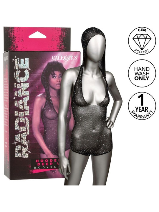 BODY CON CAPUCHA RADIANCE - ESCOTE EN V SEDUCTOR DE LA MARCA CALEXOTICS