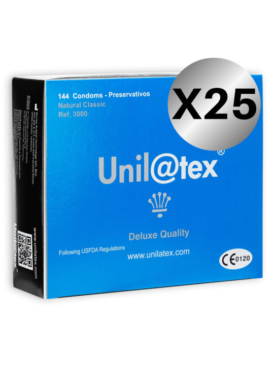 PRESERVATIVOS UNILATEX LUBRICADOS X 144 UDS - PACK X 25 DE LA MARCA UNILATEX