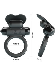 ANILLO VIBRADOR CONEJO 10 MODOS NEGRO PRETTY LOVE DE LA MARCA PRETTY LOVE