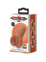 MASTURBADOR REALISTA VAGINA Y ANO CON FLORES CRAZY BULL DE LA MARCA CRAZY BULL