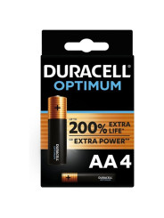 PILAS DURACELL OPTIMUM AA LR6 - 4 UNIDADES DE LA MARCA DURACELL