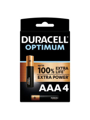 PILAS DURACELL OPTIMUM AAA LR03 - 4 UNIDADES DE LA MARCA DURACELL