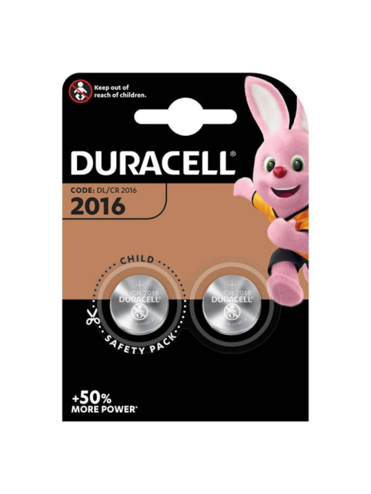 PILA LITIO CR2016 3V DURACELL - 2 UNIDADES DE LA MARCA DURACELL