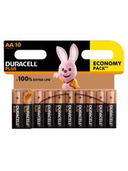 PILAS ALCALINAS AA DURACELL PLUS POWER 10 UNIDADES DE LA MARCA DURACELL