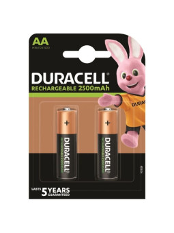 PILAS RECARGABLES DURACELL AA HR6 2500MAH BLISTER X2 DE LA MARCA DURACELL