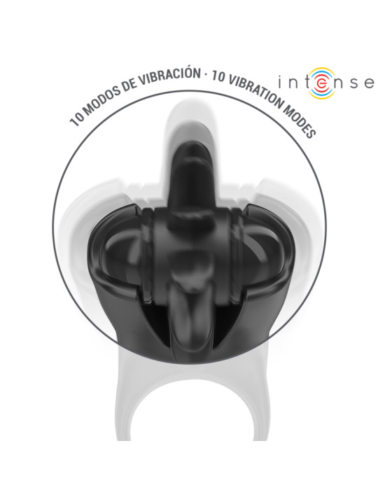 ANILLO VIBRADOR MABEL 10 MODOS CON ESTIMULADOR CLITORIS DE LA MARCA INTENSE COUPLES TOYS