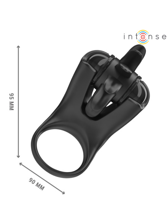 ANILLO VIBRADOR MABEL 10 MODOS CON ESTIMULADOR CLITORIS DE LA MARCA INTENSE COUPLES TOYS