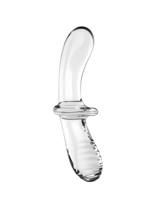 DILDO DE CRISTAL SATISFYER DOBLE ESTIMULACIÓN UNISEX DE LA MARCA SATISFYER CRYSTAL