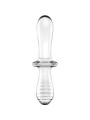 DILDO DE CRISTAL SATISFYER DOBLE ESTIMULACIÓN UNISEX DE LA MARCA SATISFYER CRYSTAL