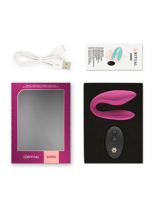 VIBRADOR U RECARGABLE CON MANDO PARA PAREJAS DE LA MARCA RITHUAL