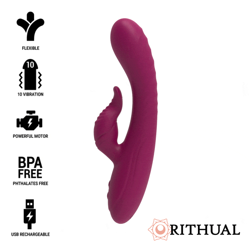 VIBRADOR ANUSARA DUAL PUNTO G Y CLÍTORIS RECARGABLE DE LA MARCA RITHUAL