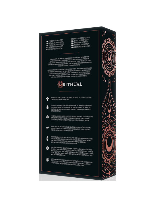 VIBRADOR PUNTO G RECARGABLE SILICONA MÉDICA 10 MODOS DE LA MARCA RITHUAL