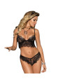 SET LENCERÍA SEXY NEGRO SUBLIME SUJETADOR Y TANGA DE LA MARCA SUBBLIME SETS