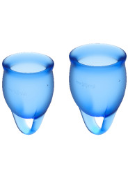 KIT COPA MENSTRUAL SILICONA MÉDICA 15ML + 20ML DE LA MARCA SATISFYER MENSTRUAL CUPS