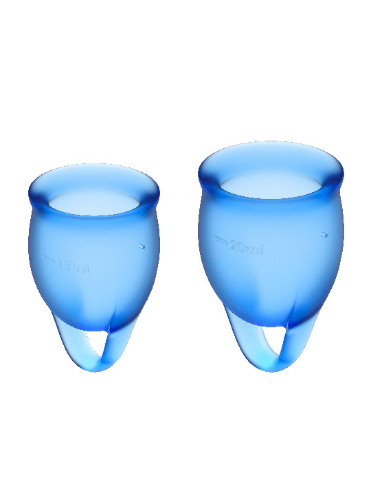 KIT COPA MENSTRUAL SILICONA MÉDICA 15ML + 20ML DE LA MARCA SATISFYER MENSTRUAL CUPS