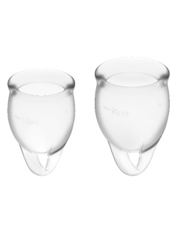 KIT COPA MENSTRUAL SILICONA MÉDICA 15ML + 20ML DE LA MARCA SATISFYER MENSTRUAL CUPS