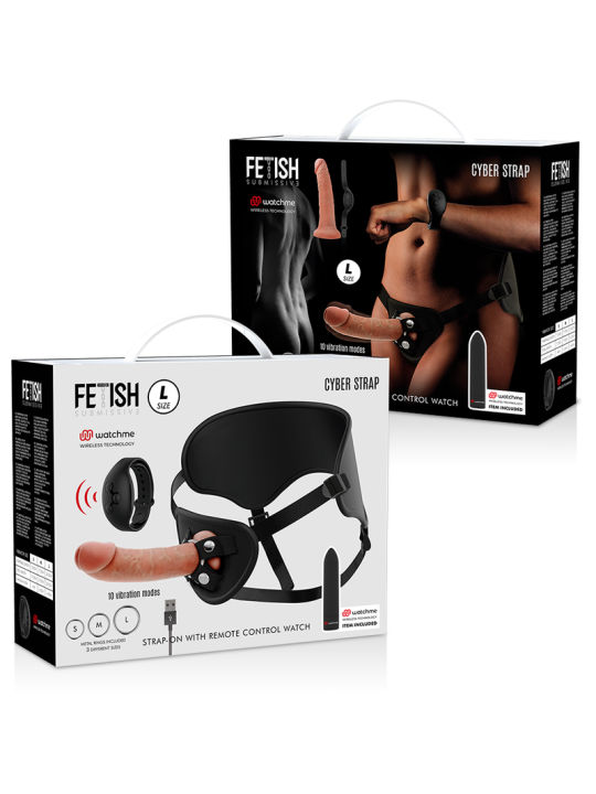ARNES CON DILDO Y VIBRADOR CONTROL REMOTO WATCHME DE LA MARCA FETISH SUBMISSIVE